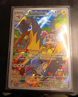 Pokemon TCG Iono's Kilowattrel Card Journey Together IR 163/159 - Image 1