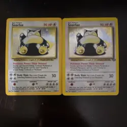 Pokemon TCG Jungle Snorlax 11/64 2 Cards Wizards 1999 Regular English - Image 1
