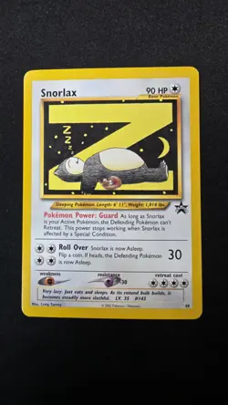 Snorlax 49/53 WOTC Black Star Promo Card 2002 Vintage pokemon 49 - Image 1