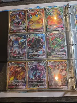 Pokemon Card Lot Binder V/VMAX IR Hits Ex 180 Cards NM Full Art - Image 4