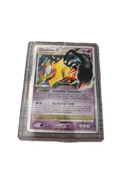 Pokemon Giratina LV.X 124/127 Platinum Holo Card Damaged - Image 1