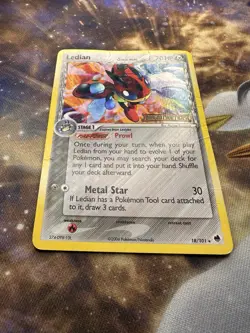 Ledian 18/101 Delta Species EX Dragon Frontiers Reverse Holo Pokemon Card HP - Image 3