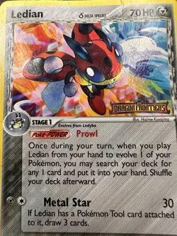 Ledian 18/101 Delta Species EX Dragon Frontiers Reverse Holo Pokemon Card HP - Image 4