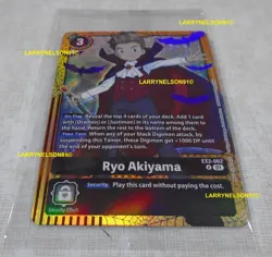 DIGIMON CARD GAME RYO AKIYAMA PROMO CARD EX2-062 WINNER NEW SEALED ENGLISH DCG - Image 4