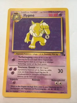 Hypno 23/62 Fossil German Pokemon Card - Image 1