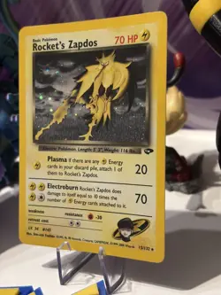 Pokemon TCG Rocket's Zapdos Holo Rare Card 15/132 Gym Challenge Great Condition - Image 3