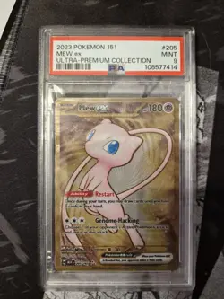 Pokemon Mew ex Full Art 151 UPC Gold Metal Promo Card 205/165 - PSA 9 - Image 1