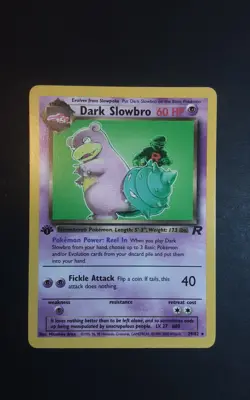 Dark Slowbro 1st Edition Team Rocket Pokemon Card 29/82 - Image 1