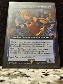 Final Fantasy MTG - Rikku, Resourceful Guardian Rare Extended Art (Near Mint) - Image 1