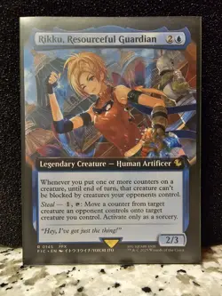 Final Fantasy MTG - Rikku, Resourceful Guardian Rare Extended Art (Near Mint) - Image 2