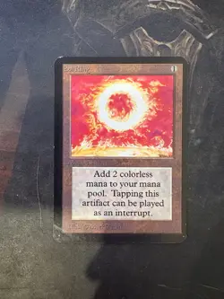 *** ALPHA Sol Ring *** Unplayed, small corner crease - Magic MtG - Image 1