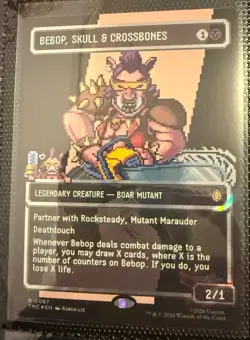 Bebop, Skull & Crossbones (Borderless) (Surge Foil) Commander: Teenage Mutant... - Image 1