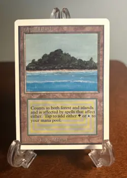 MTG Tropical Island UNLIMITED Edition Dual Land LP Magic the Gathering Rare - Image 1