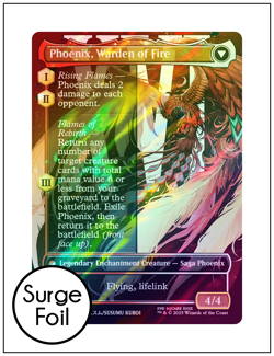 1x Joshua, Phoenix's Dominant, Borderless Art Surge Foil, Final Fantasy, MTG NM - Image 2