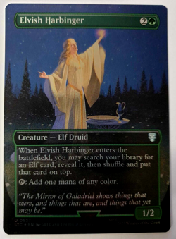MTG: Lord of the Rings - Elvish Harbinger - FOIL Borderless - Uncommon - 0527 NM - Image 1