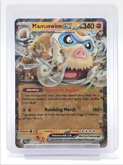 MAMOSWINE EX 2025 POKEMON JOURNEY TOGETHER DOUBLE RARE HOLO 079/159 Q2268 - Image 1