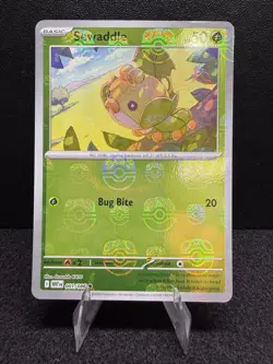Pokemon Sewaddle 001/086 SV11W: White Flare Holo Master Ball Basic 50 HP 20 - Image 1