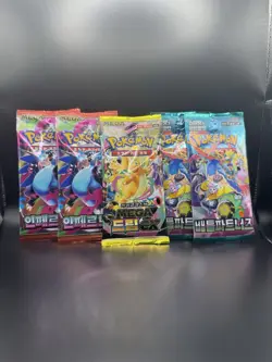 {US Seller} Lot of 5 Pokemon Card Mega Dream, Inferno X , Journey T Korean Packs - Image 1