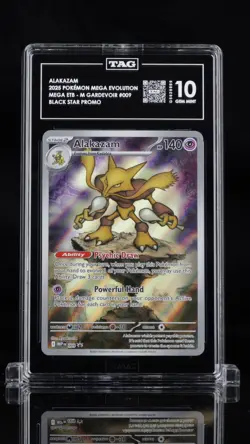 TAG 10 Alakazam 009 Pokemon TCG Mega Evolution Elite Trainer Box Promo - Image 1
