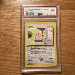 Pokemon Neo Genesis 1st Edition Clefairy TCG Card 30/111 Uncommon Psa 9 - Image 1