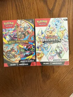 Pokemon S&V Prismatic Evolutions Booster Bundle & Mega Evolution Booster Bundle - Image 1