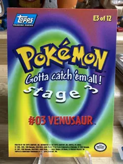 1999 Topps Pokemon Movie Animation Edition Evolution Venusaur #E3 - Image 2
