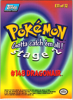 Dragonair E11 of 12 (Blue Logo) Pokemon TOPPS - Image 2