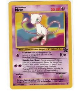 Pokemon TCG: MEW #8 2000 WotC Pokemon League Black Star Promo.. - Image 1