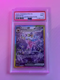 2025 POKEMON PRE EN-PRISMATIC EVOLUTIONS #155 ESPEON EX PSA 9. Mint. - Image 1
