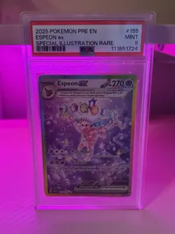 2025 POKEMON PRE EN-PRISMATIC EVOLUTIONS #155 ESPEON EX PSA 9. Mint. - Image 3