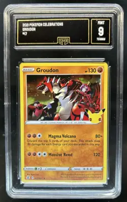 2021 Pokemon SWSH Celebrations Groudon #017/025 GMA 9 - Image 1