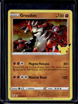 2021 Pokemon SWSH Celebrations Groudon #017/025 - Image 1