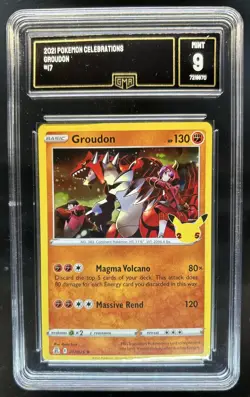2021 Pokemon SWSH Celebrations Groudon #017/025 GMA 9 - Image 1