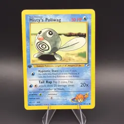Misty's Poliwag 087/132 Gym Heroes 1st Edition Vintage Pokemon TCG - Image 1
