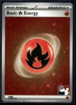 2024 Pokemon Play! Pokemon Prize Pack 002 Fire Energy Holo NM - Image 1