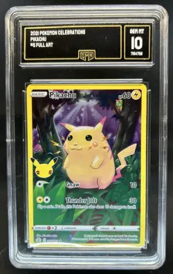 2021 Pokemon SWSH Celebrations Pikachu Holo #005/025 GMA 10 - Image 1