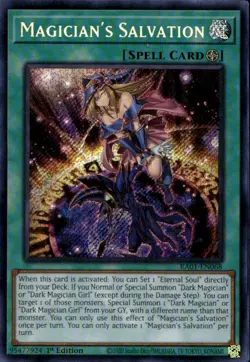 Magician's Salvation 1st Ed Secret Rare RA01-EN068 Yu-Gi-Oh! - Image 1