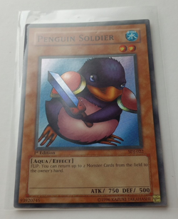 1st Edition Penguin Soldier - SDJ-022 (Starter Deck: Joey - Holo First Ed) LP NM - Image 4