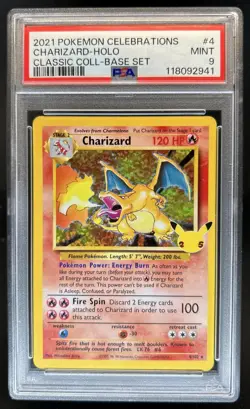 2021 Pokemon SWSH Celebrations Charizard Classic Collection #4/102 PSA 9 - Image 1