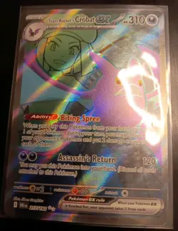 Pokemon TCG Team Rockets Crobat EX Destined Rivals 217/182 - Image 1