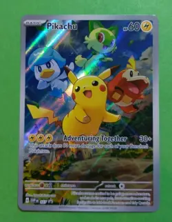 Pikachu 027 Sv: Scarlet & Violet Promo Holo Pokemon, NM - Image 1