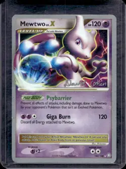 2008 Pokemon DP Legends Awakened Mewtwo LV.X 2009 Championships Holo #144/146 - Image 1