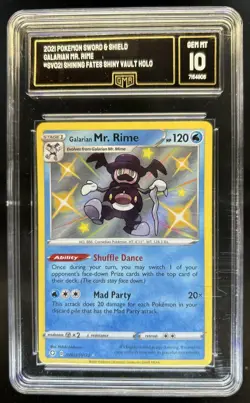 2021 Pokemon Shining Fates Galarian Mr. Rime Shiny Vault #SV021/SV122 GMA 10 - Image 1