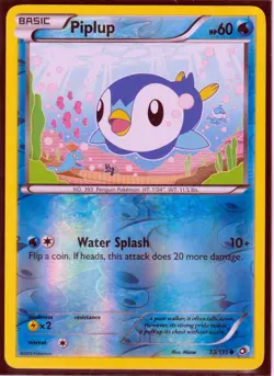 2013 PIPLUP 33/113 Legendary Treasures Pokemon REVERSE HOLO (P2) - Image 1