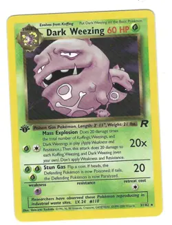 Pokemon TCG: Dark Weezing - 31/82 - WOTC Team Rocket (First Edition) - LP - Image 1