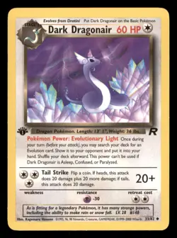Dark Dragonair 33/82 1st Edition Team Rocket 2000 Pokemon WotC - Image 1