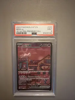 2023 POKEMON SVP EN-SV BLACK STAR PROMO 151 ULTRA-PREM COLL #053 MEW EX PSA 9 - Image 1