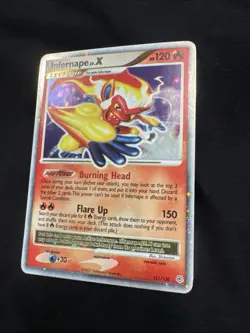 2007 Pokemon Diamond and Pearl #121 Infernape Lv.X HOLO R - Image 3