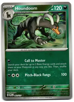 Houndoom 063/131 - Prismatic Evolutions Pokemon MASTER BALL Reverse Holo - NM - Image 1