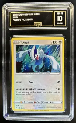 2020 Pokemon SWSH Vivid Voltage Lugia Holo #132/185 GMA 10 - Image 1